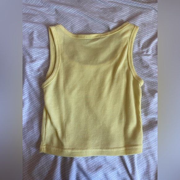Yellow Waffle Knit tank top, Size XS, Shein - Picture 2 of 2